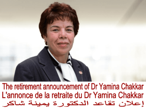 The retirement announcement of Dr Yamina Chakkar