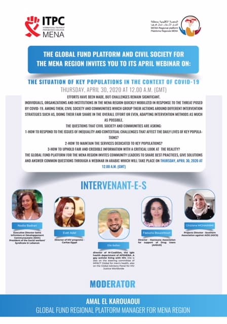Supporting Key Populations in the MENA Region During the Crisis: A Time for Action and Reflection