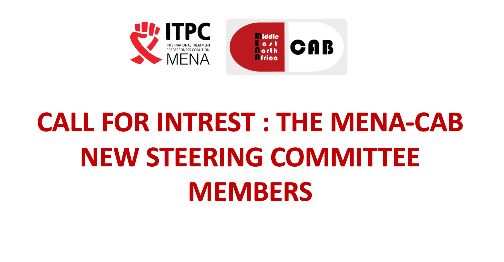 CALL FOR INTREST :  THE MENA-CAB  NEW STEERING COMMITTEE MEMBERS
